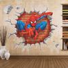 Marvel 3D Vengadores Superman Iron Man Anime Pegatinas de Pared Papel Tapiz Dormitorio de Estudiantes Habitación de Invitados