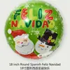 Balão de filme de alumínio redondo de 18 polegadas decoração de atmosfera para festa de aniversário de feriado Natal conjunto de balões de filme de alumínio para atacado