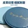 Posavasos Redondos de Cuero de PU de Fábrica, Posavasos Cuadrados de Cuero Resistentes al Agua Fáciles de Limpiar, Hechos a Medida Según Sus Dibujos