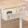 Cesta Suspensa para Mesa Prateleira de Armazenamento Lateral para Mesa Escritório Bolsa Suspensa de Armazenamento Sem Furos Organizador Suspenso Lateral