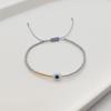 Ins Nicho Estilo Étnico Europeu e Americano Esmalte Colorido Olhos Azuis Sortudo Contas Tecido Miçangas de Arroz Miyuki Pulseirinha Pequena para Mulheres