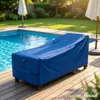 Funda Protectora para Silla Reclinable de Exterior, Tela Oxford Engrosada 420D, Impermeable, Resistente al Sol, a Prueba de Polvo, Funda para Silla de Muebles de Patio