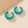Pendientes de pintura en aerosol con corona de cáñamo popular de comercio exterior de TikTok, pendientes exagerados de color caramelo, joyería acrílica para las orejas para mujeres