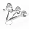 Embudo de acero inoxidable, juego de tres piezas, mini embudo pequeño para aceite, vinagre, vino, especias, aceite esencial, relleno de salsa, fugas de aceite doméstico, fugas de vino