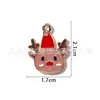Pingente de natal liga pingente gota de óleo acessórios de joalheria DIY alce de natal veado de natal brincos acessórios de pulseira