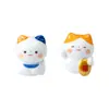 Paisaje en miniatura, linda figura de gato de la suerte estilo japonés, adorable decoración DIY, adorno colgante, accesorio para coche o escritorio