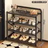 Zapatero sin instalación para entrada de casa, zapatero plegable simple de varias capas, solución económica de almacenamiento de zapatos para apartamentos de alquiler