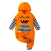 Ropa de Otoño para Recién Nacidos Romper de Halloween Body con Capucha y Mangas Largas Estampado de Calabaza de Dibujos Animados Ropa Larga para Gatear al Aire Libre para Niños Pequeños