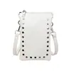 Bolsa Transversal para Celular com Rebites Transfronteiriça para Mulheres 2026 Nova Tendência Moda de Verão Exquisite Bolsa de Ombro para Trabalho e Deslocamento