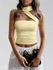 Sutiã de Tiras Decotado Estilo Francês para Mulheres, Estilo Verão Hot Girl, Barra Irregular, Top Camisola Outerwear Pura Desejo