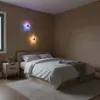 Lámpara de Pared Flor de Cerezo de Cristal Esmerilado para Nuevo Producto Transfronterizo, Luz Nocturna, Sensor de Movimiento Corporal, Cableado Libre, Base Magnética, Ajuste Especial