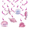 Conjunto de Decoração para Festa com Tema Sereia Conjunto de Enfeites Espirais para Bolo Decoração de Festa de Aniversário Infantil