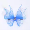 Fábrica fuente nueva simulación super hada tridimensional tul horquilla mariposa accesorios para el cabello para niños niña mariposa de hilo de seda pasador lateral
