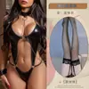 Lencería Sexy Suministro Transfronterizo Comercio Exterior Europeo y Americano Cuero Patentado Sexy Traje de Una Pieza de Tres Puntos para Mujer Tentación Traje para Mujer