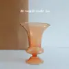 [Fabricante de origen] Jarrón de cristal retro nórdico altavoz pequeño jarrón de gran diámetro adornos decorativos de aspecto elegante