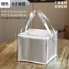 Bolsa Térmica Personalizada para Pasteles Transfronteriza Logo Bordado Non-woven Papel de Aluminio Octagonal Paquete de Hielo Bolsa para Llevar Pasteles Bolsa Refrigerante