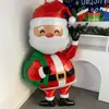 Balão de Filme de Alumínio Papai Noel Tema de Natal Evento de Loja em Shopping Center Fundo de Parede para Fotos Layout de Atmosfera Decoração