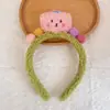 Diadema de felpa antideslizante para mujer, diadema para el pelo, accesorios para el pelo, máscara facial de dibujos animados linda nueva