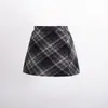 Falda de Lana a Cuadros para Niñas Otoño/Invierno 2026, Estilo Coreano Infantil Elegante Adelgazante Moda Falda Corta de Cintura Alta