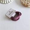 Pacote com 6 Elásticos de Cabelo Simples de Alta Elasticidade Estilo Chique Pequeno Fresco Elástico Básico para Cabelo Tira de Couro Capa de Couro Acessórios de Cabelo Japonês e Coreano