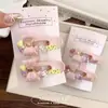 Ins Coreano Doce e Fofo Laço de Acetato Bico de Pato Rosa Presilha de Cabelo Acessório de Cabelo Moda Versátil Presilha Lateral