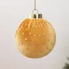 2026 Nova Bolsa de Natal de Tecido Pingente de Bola de Tecido 8cm Decoração de Cena de Natal Decoração de Árvore de Natal Bola Única