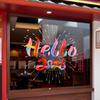 Hello2027 Decoración de Año Nuevo Pegatinas para Ventana Año del Cordero Festival de Primavera Pegatinas para Ventana Arreglo de Ambiente Puerta de Vidrio de Ventana Pegatinas Electrostáticas
