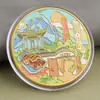 Monedas conmemorativas de ciudades, recuerdos turísticos, monedas coloridas en relieve con paisajes arquitectónicos de Beijing, Shanghái y Nanjing, monedas conmemorativas coleccionables