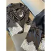 Pijama nuevo de alta gama para mujer de primavera, verano y otoño, de manga larga, fino, estilo Chanel, ropa de casa de seda sintética, conjunto simple para mujer