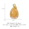 Estilo Lujo Ligero Accesorios Colgantes de Piedras Preciosas Naturales Piedra Natural Ágata Turquesa Piedra Preciosa Marco Chapado en Cobre Dorado Colgante DIY