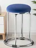 Mesa de jantar de 46 cm de altura com estrutura de aço reforçada, design popular, aço inoxidável espessado e reforçado, banqueta alta estilosa para uso doméstico, banqueta redonda