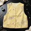 Garantia de Qualidade Seda Temperamento Rejuvenescedor Meia-Idade Novo Estilo Chinês Outono Bordado Camisa Colete Feminino Calça de Pernas Largas Conjunto de Três Peças