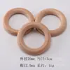 Anillos de Madera de Haya de 25-120 mm Accesorios para Mordedor de Bebé Color Madera Natural Anillos Redondos Anillos de Madera de Haya Anillos de Madera Anillos de Madera para Cortinas