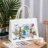 Bolsa Tote Cultural e Criativa Beihai Bolsa de Lona Tridimensional Bolsa de Mão de Lona de Grande Capacidade Fabricante de Bolsa de Lona para Exposições Atacado