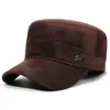 Novo Chapéu Quente de Lã para Homens, Estilo Coreano Moderno Proteção Solar Moda Outdoor Chapéu para Idosos, Boné Plano Casual, Boné de Baseball