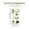 Pegatinas de Tatuaje de Halloween Negro Dorado Foil de Venta Caliente Transfronteriza Dibujos Animados Brillantes Pegatinas Faciales para Fiesta Festiva