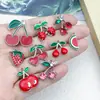 Aceite de Fruta K Blanca Transfronterizo Aleación con Goteo Fresa Plátano Cereza Accesorios para Joyería DIY Llavero Pulsera Collar Colgante