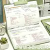 Cuaderno de corrección B5, formato horizontal, cuaderno en blanco de hojas sueltas abatible para estudiantes de secundaria y preparatoria