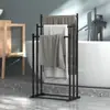 Toallero Vertical de Baño Múltiples Barras Colgantes Barra de Toallas Multifuncional para Baño Estante de Almacenamiento de Toallas de Baño para el Hogar