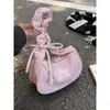 Bolsa de nuvem colorida da moda transfronteiriça 2025 nova moda bolsa versátil de ombro com estampa de laço bolsa transversal leve