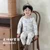 Ropa de Otoño para Niños Pantalones de Otoño Estilo Delgado Primavera y Otoño Unisex Bebé Conjunto de Ropa Interior de Algodón Puro Pijama Cálido de Lycra Sin Costuras