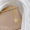 [Acero de Titanio] Copo de Nieve Zick Vacío Completo Diamante Luz de Lujo Elegante Impresionante Cadena de Clavícula Completa Diamante para Mujer Cadena de Acero de Titanio