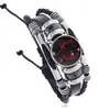Pulsera de Cuero con Cuentas de los 12 Signos del Zodíaco Estilo Punk Nuevo Moda Estudiante Pareja Regalo Pequeño Pulsera de los Doce Signos del Zodíaco que Brilla en la Oscuridad