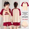 Conjunto Feminino de Verão Modal Feminino de Manga Curta 2024 Novo Estilo Feminino Plus Size Roupa de Casa