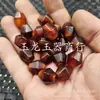 Ágata Roja Pulida Agujero Grande Jade Cuentas Sueltas Mate Escarchado Multifacético Barril Cuentas Pulsera Joyería Accesorios Cuentas