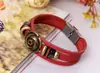 Joyería Punk Creativa, Joyería de Cuero, Pulsera Versátil Unisex, Decoración de Flor de Aleación, Pulsera Hecha a Mano con Cuentas