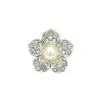 Botões de camisa de flor de cinco pétalas, suéter, cardigã de tricô, botões decorativos de casaco, acessórios de botão de pérola e strass em forma de flor