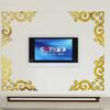 Maravilloso espejo acrílico de encaje moderno 3D estéreo, pegatinas de pared para sala de estar, techo, TV, fondo, borde decorativo de pared