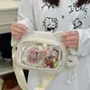 2026 Nueva Bolsa Ita de Pequeña Capacidad Estilo Japonés Suave Linda Chica de Anime Bolsa Ita Transparente Versátil Orejas de Gato Lindas