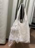 Bolsa de Lona Floral de Encaje Fresco Estilo Coreano para Mujer 2026 Nueva Bolsa de Hombro Tote de Gran Capacidad Bolsa para el Trabajo Bajo el Brazo